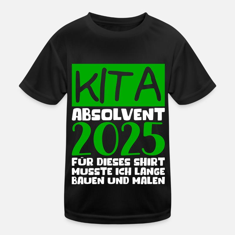 Abschied Kindergarten 2025 Geschenk Mädchen Jungen Kinder Funktions-T-Shirt