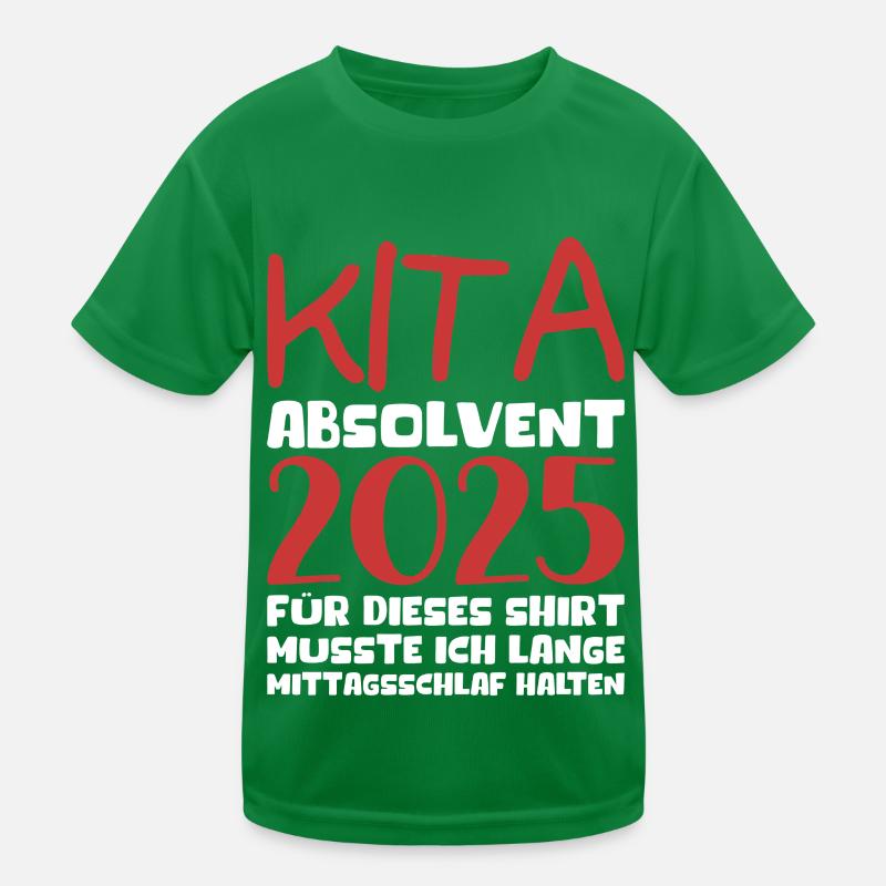 Abschied Kindergarten 2025 Geschenk Mädchen Jungen Kinder Funktions-T-Shirt