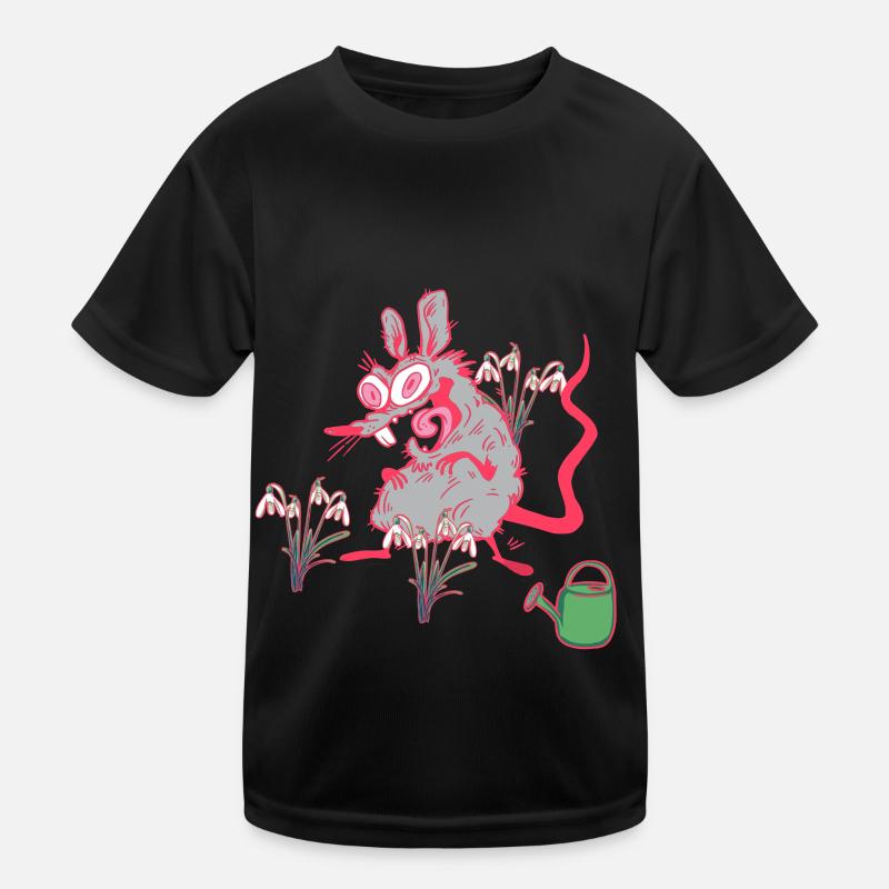 Garten Ratte Schneeglöckchen Frühling Gärtner Kinder Funktions-T-Shirt