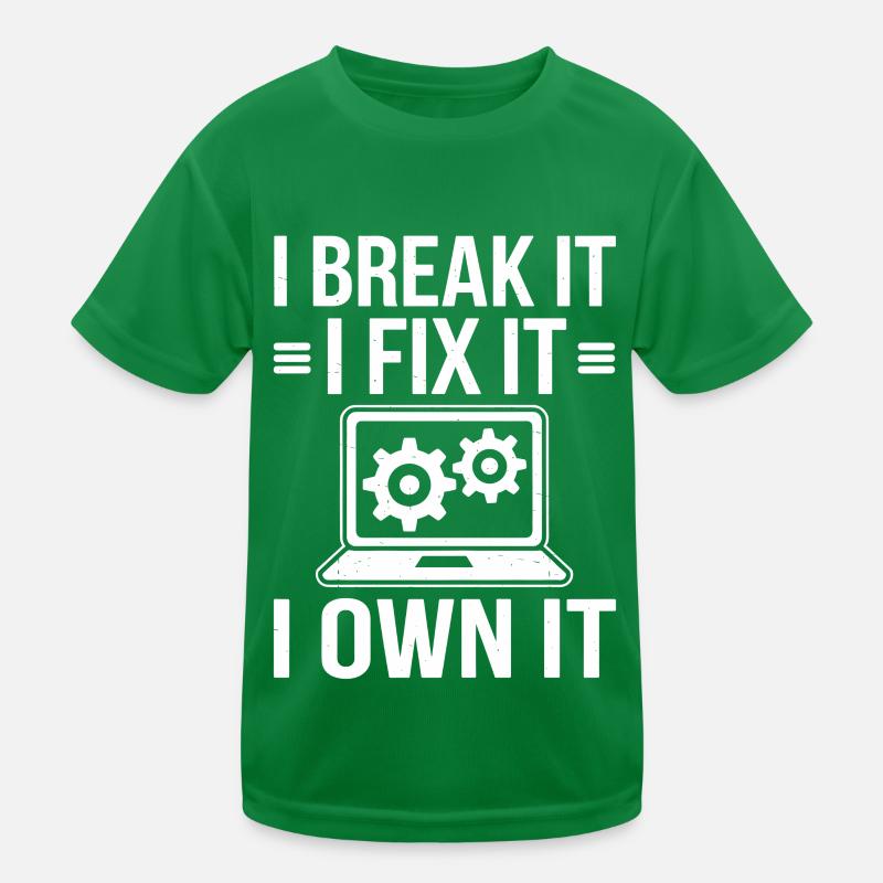 Support Administrateur Nerd Computer Tech T-shirt sport Enfant