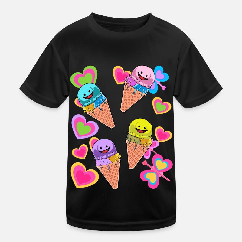 Eis Eiskreme Sommer Kind Kinder Kinder Funktions-T-Shirt