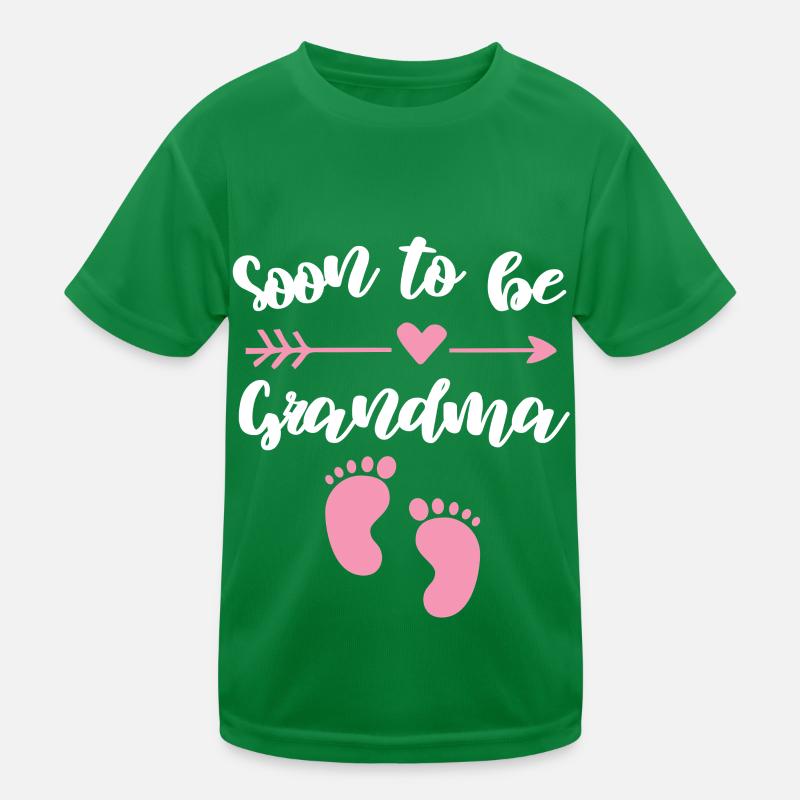 werdende Oma Baby bald Großmutter Kinder Funktions-T-Shirt