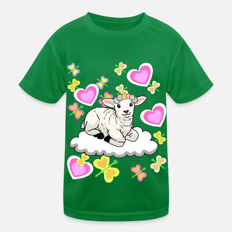 Spring Sheep Sheep Lamb Cloud Kids Child Baby Kids Functional T-Shirt