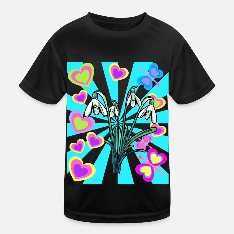 Rétro Vintage Perce-neige Fleurs Printemps T-shirt sport Enfant