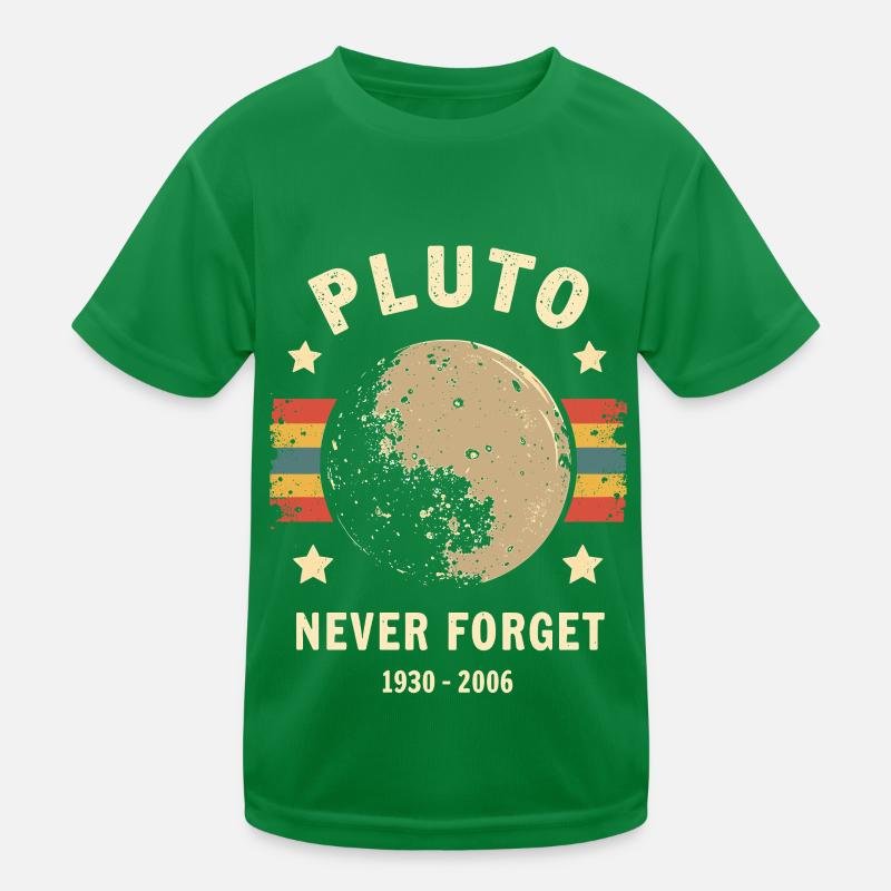Pluto Never Forget – Retro Space Kinder Funktions-T-Shirt