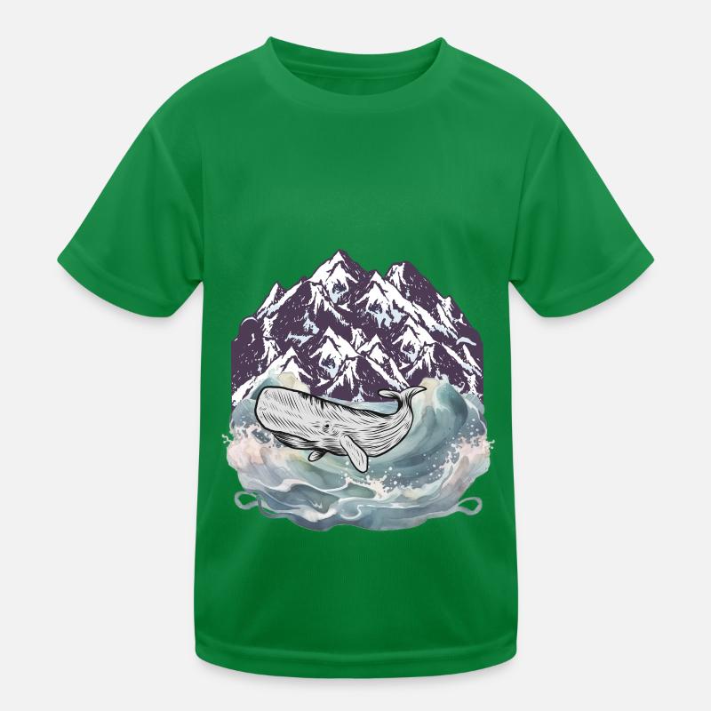 Mammifero marino Balena Pesce Mare Maglietta sportiva per bambini