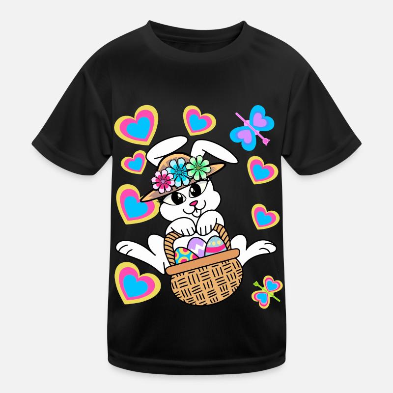 Retro Easter Bunny Bunny Bunny Rabbit Eggs Kids Functional T-Shirt