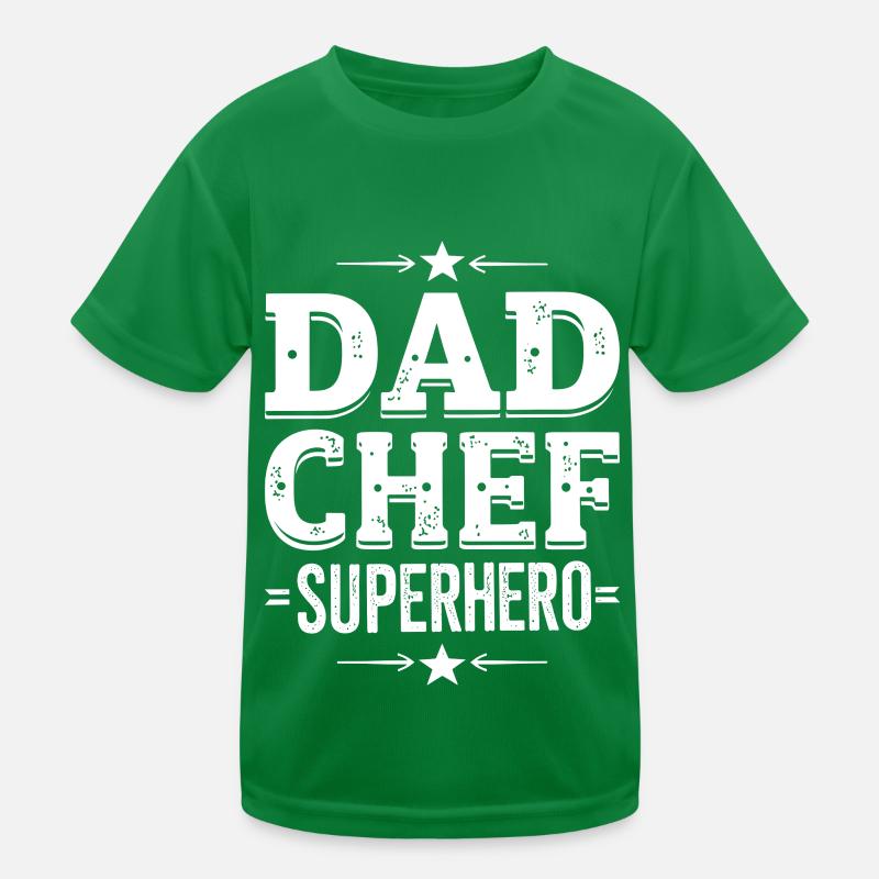 Dad Chef Superhero – Papa Koch Superheld Kids Functional T-Shirt