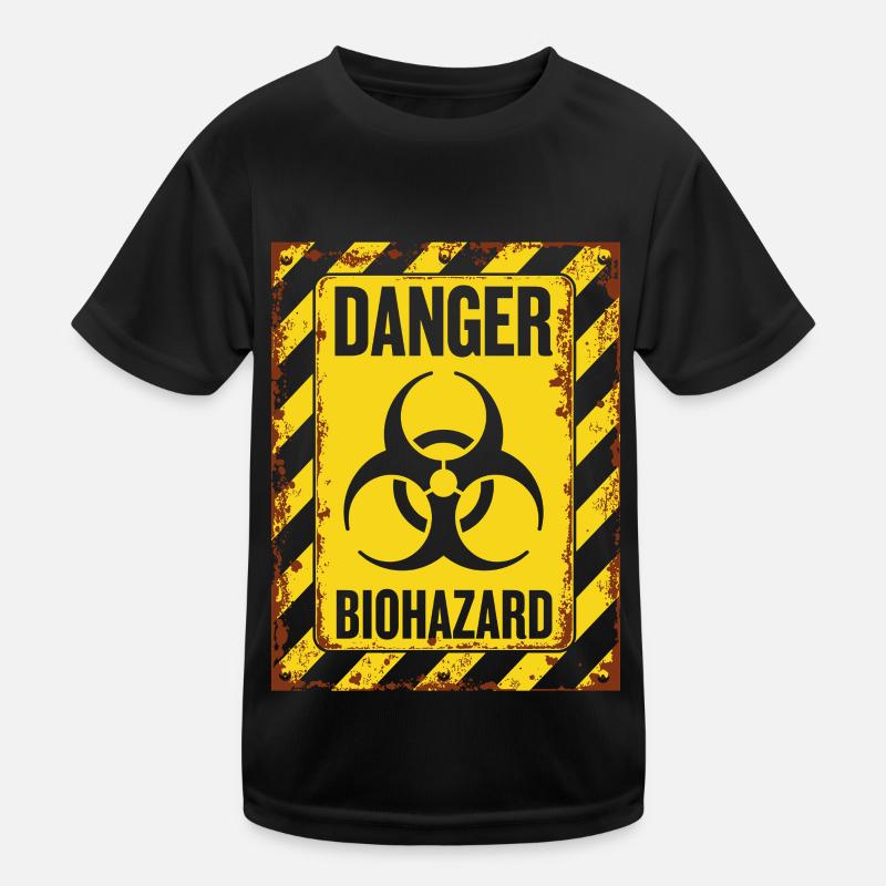 Danger Biohazard Grunge Zombies Apocalypse T-shirt sport Enfant