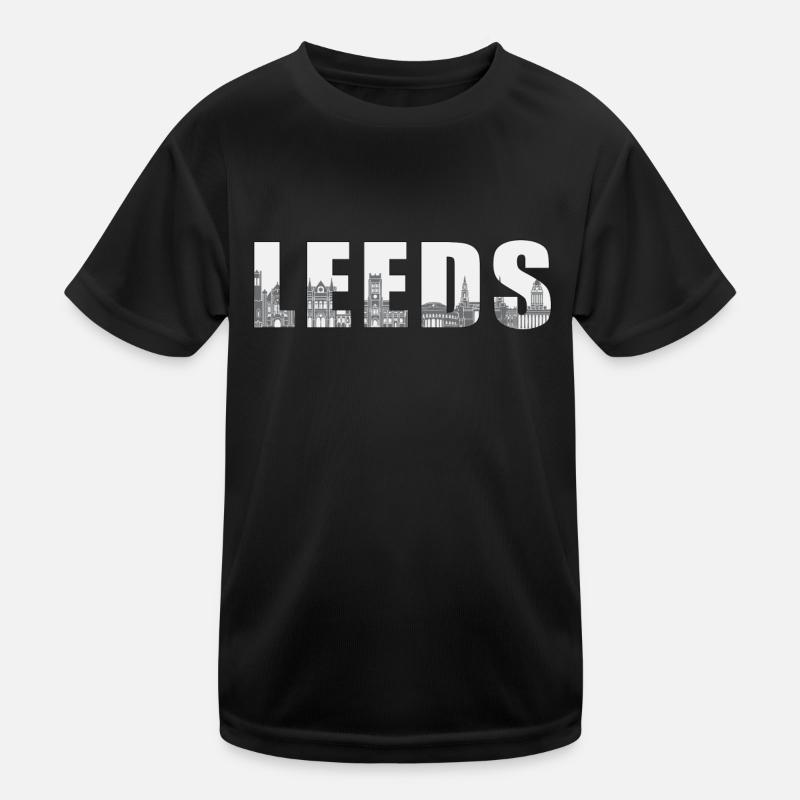 Leeds Angleterre UK Vacances ville cadeau sort Cool T-shirt sport Enfant