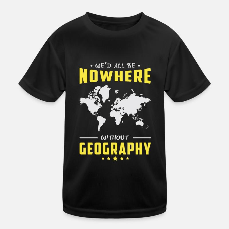 Geografie Lehrer Geocaching Geography Geschenkidee Kinder Funktions-T-Shirt