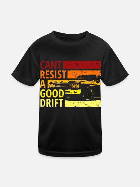 Cant resist a drift, Drift, Drive - Kids Functional T-Shirt - black - Front