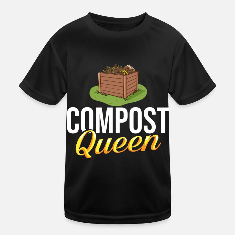 Kompostierung Kompost Wurm Abfall Kinder Funktions-T-Shirt