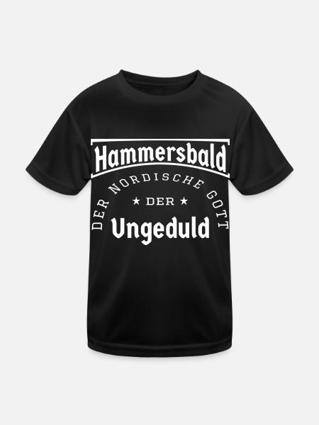 Hammersbald Ungeduld ungeduldig Geschenk Spruch - Kinder Funktions-T-Shirt - Schwarz - Vorne