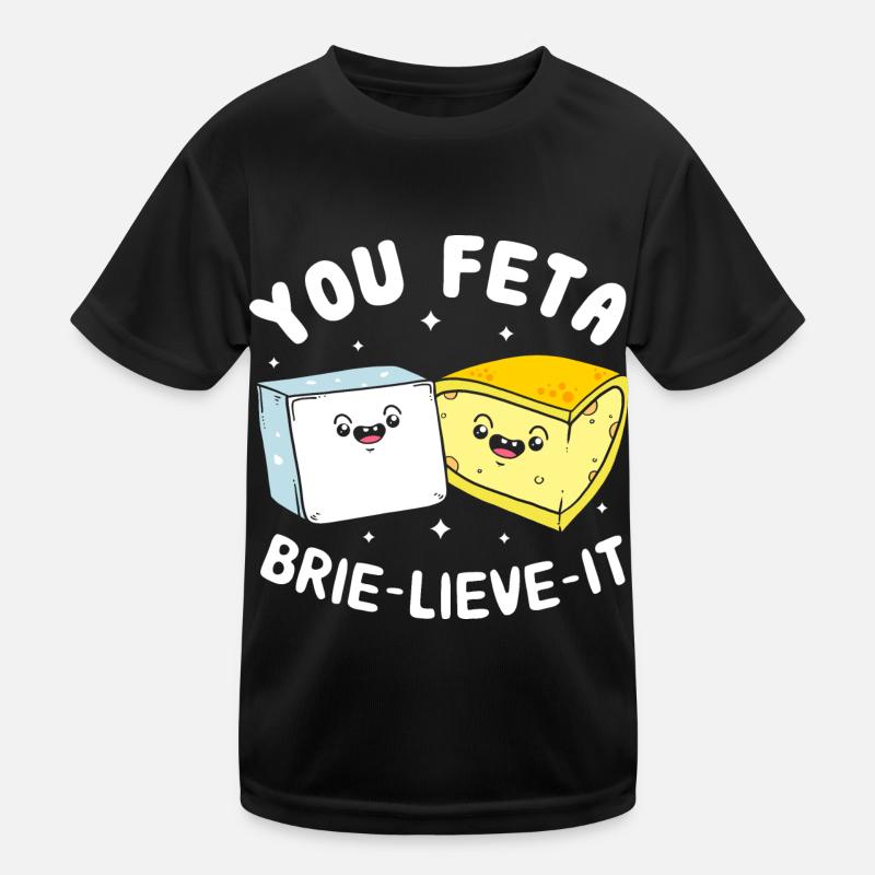 Cheese Feta Cheese Kids Functional T-Shirt