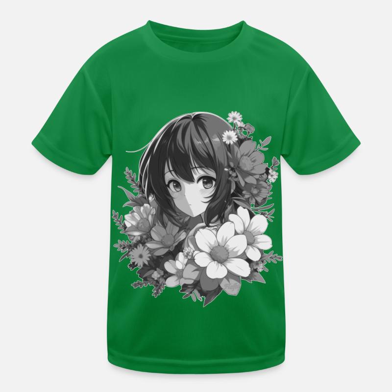 Mädchen mit Blumen 🌸 - 2 Kinder Funktions-T-Shirt