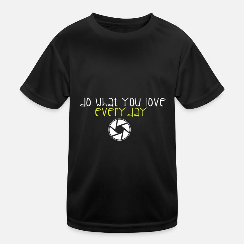 Fotograf - Kinder Funktions-T-Shirt - Schwarz