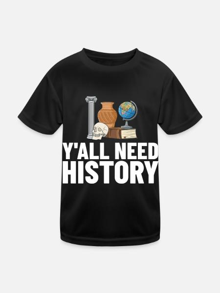 Geschichte Lehrer Lektion Professor Historiker - Kinder Funktions-T-Shirt - Schwarz - Vorne