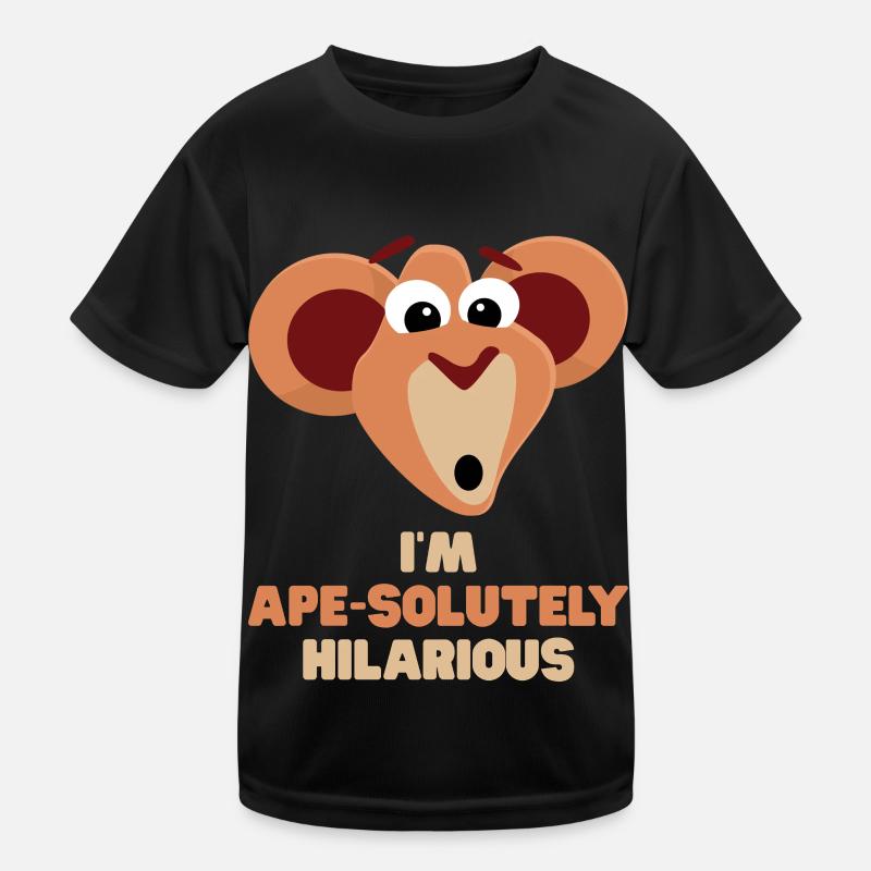 Monkey Funny Saying I'm Ape-solutely Hilarious Kids Functional T-Shirt