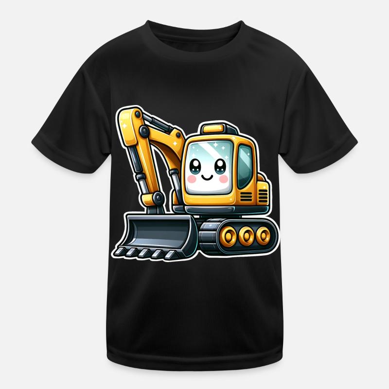 Bagger - Kinder Funktions-T-Shirt - Schwarz