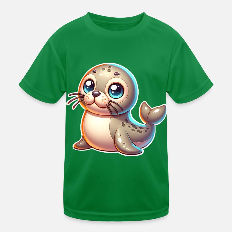 Robbe Seehund Kinder Funktions-T-Shirt