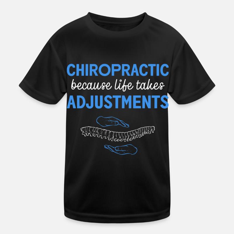 Physiotherapy Physiotherapist Chiropractic Chiro - Kids Functional T-Shirt - black