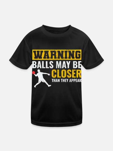 Völkerball Spieler Trainer Team Sport Lustig - Kinder Funktions-T-Shirt - Schwarz - Vorne