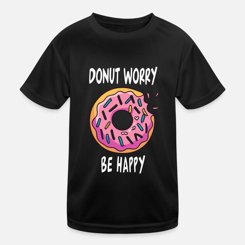 Donut Worry Be Happy Kids Functional T-Shirt