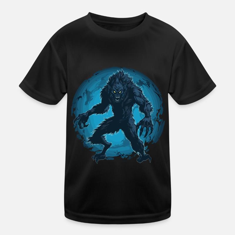 Werwolf Halloween Wolf Wolfsrudel Kinder Funktions-T-Shirt