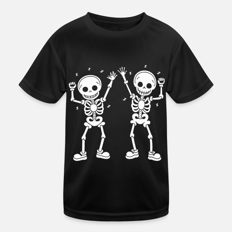 Dancing Skeletons Skulls Halloween Kids Functional T-Shirt