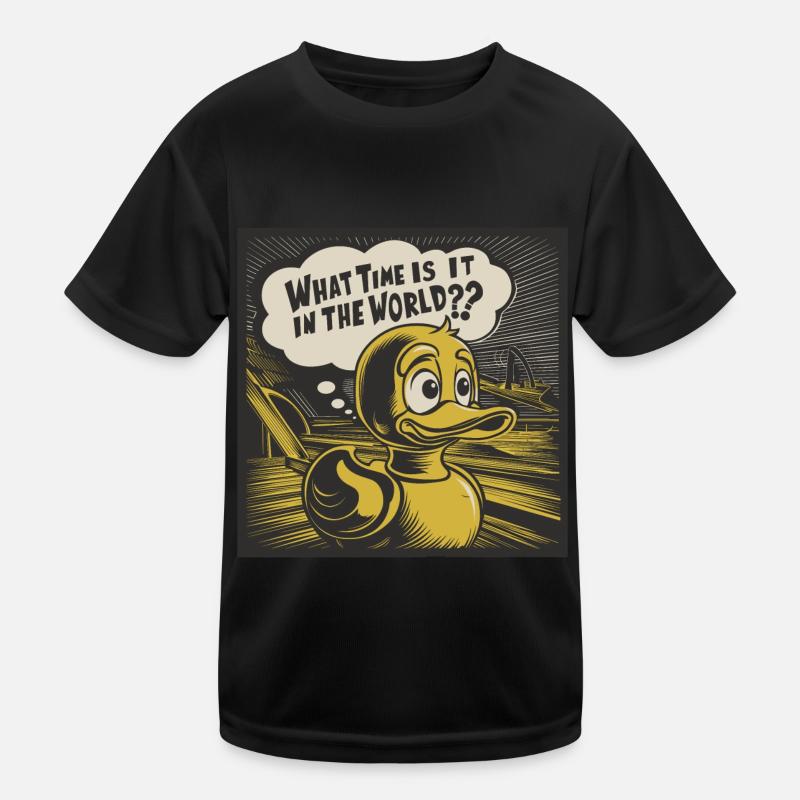 Déclaration réfléchie de canard de canard en plastique jaune T-shirt sport Enfant