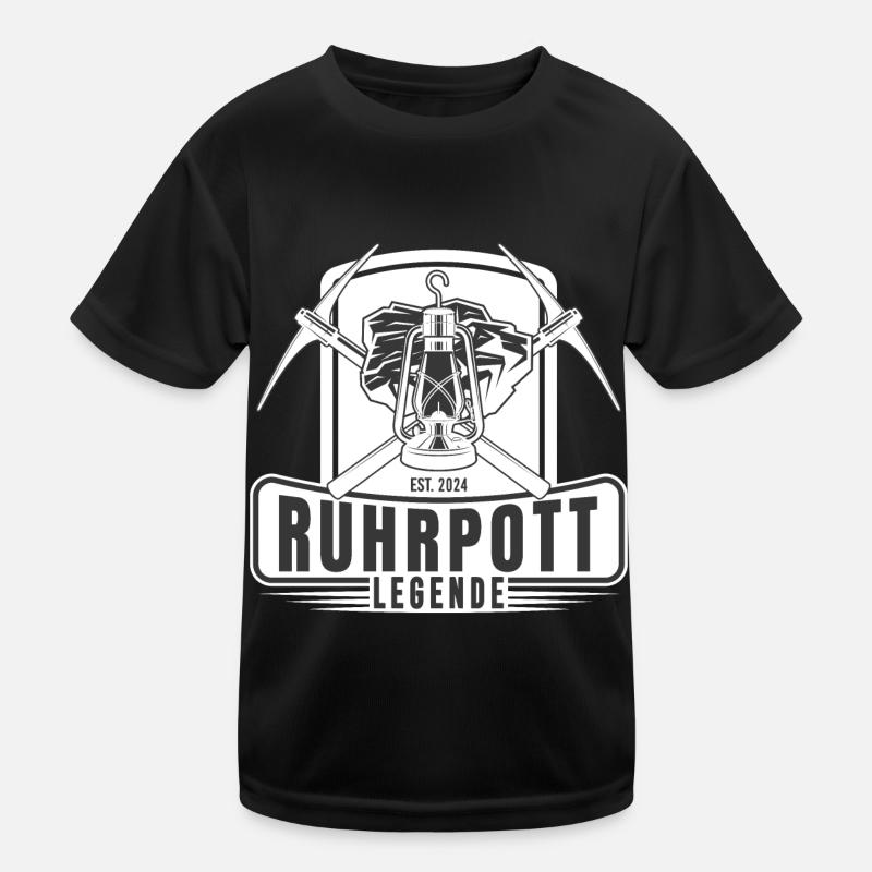 Ruhrpott legend lore mining miner Kids Functional T-Shirt