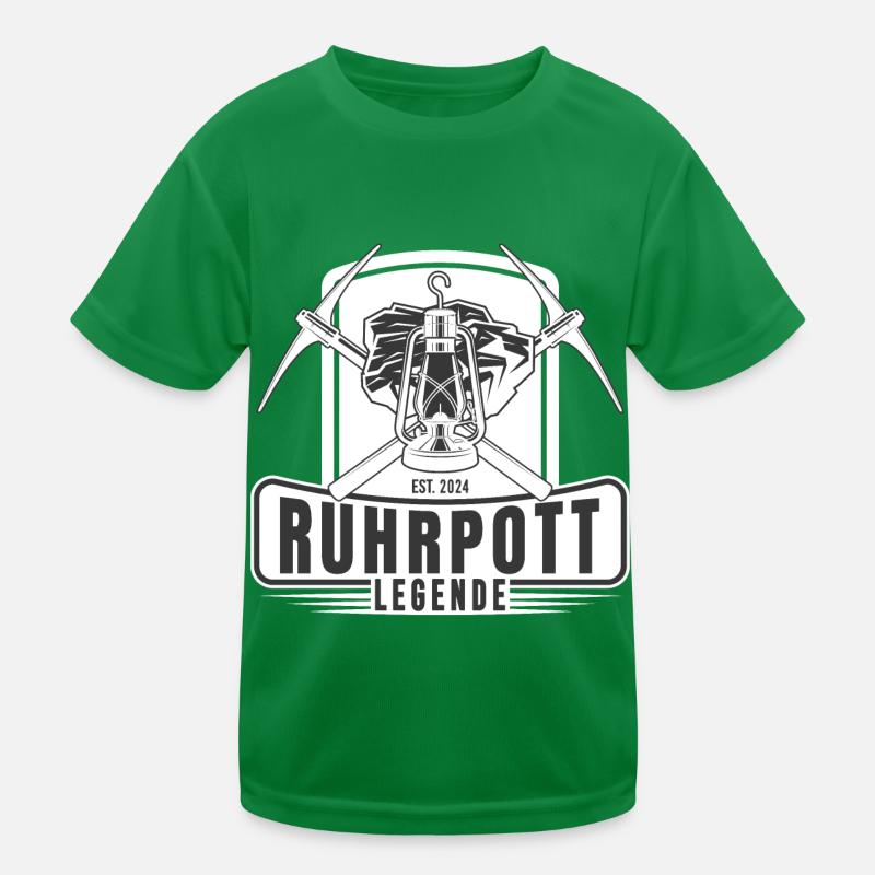 Ruhrpott legend lore mining miner Kids Functional T-Shirt