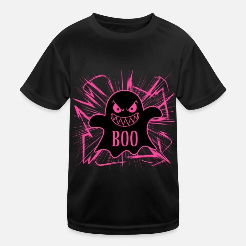 Ghost Halloween Ghosts Creepy Motif Kids Functional T-Shirt