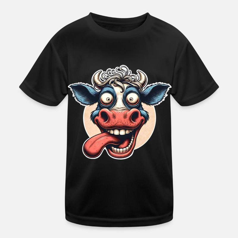 Kuh Crazy Kinder Funktions-T-Shirt