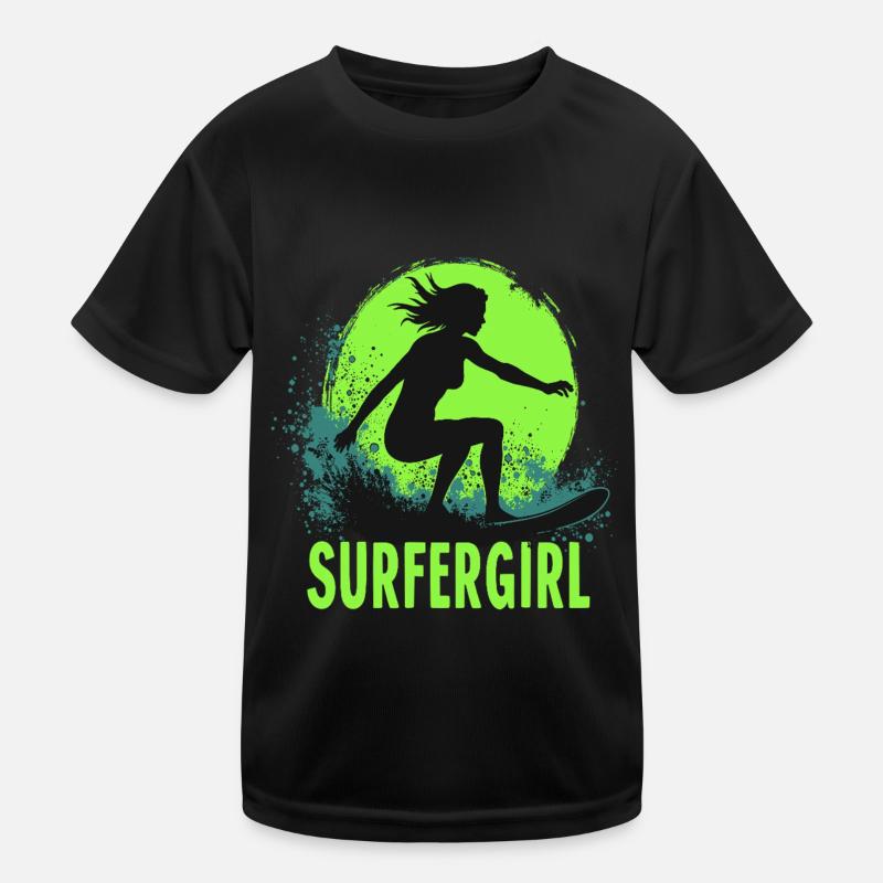 Surfeur Fille Surfeur Surf Surf Surfeur T-shirt sport Enfant