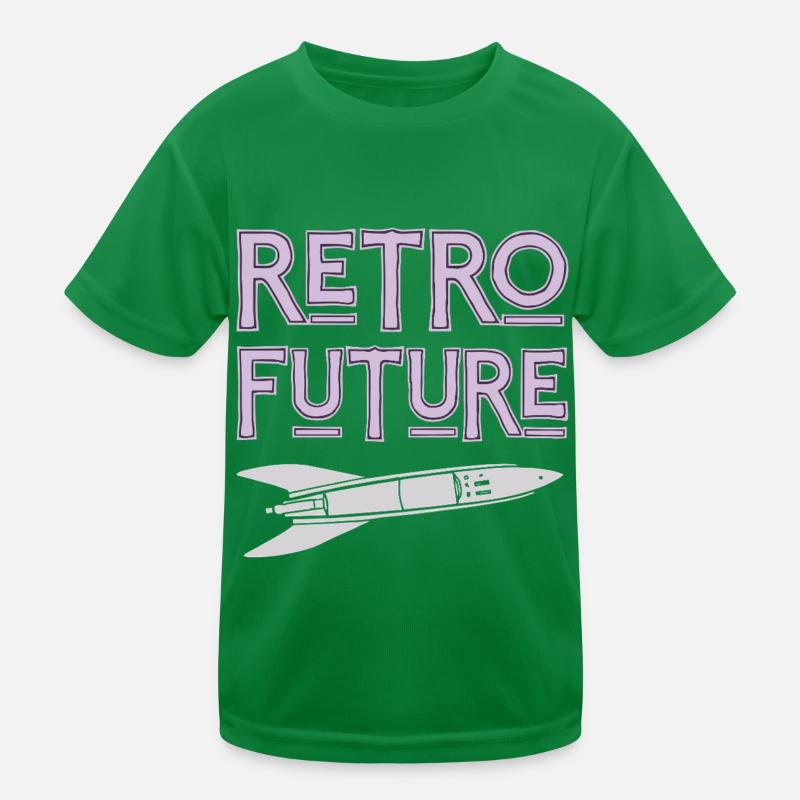 Retro Future Rocket Nostalgia Kids Functional T-Shirt