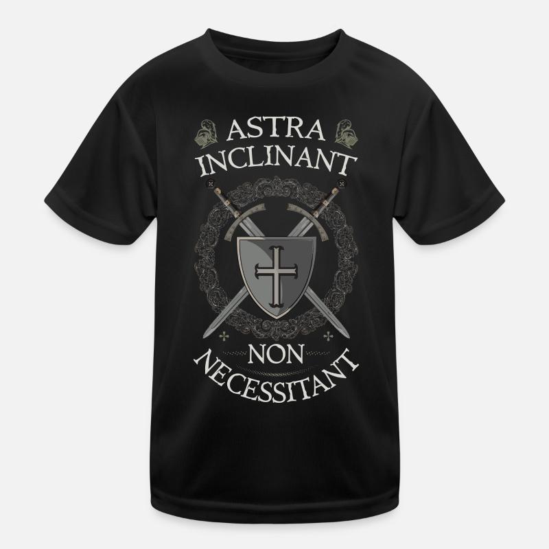 Templer Schild & Schwerter Astra Inclinant Non Neces Kinder Funktions-T-Shirt