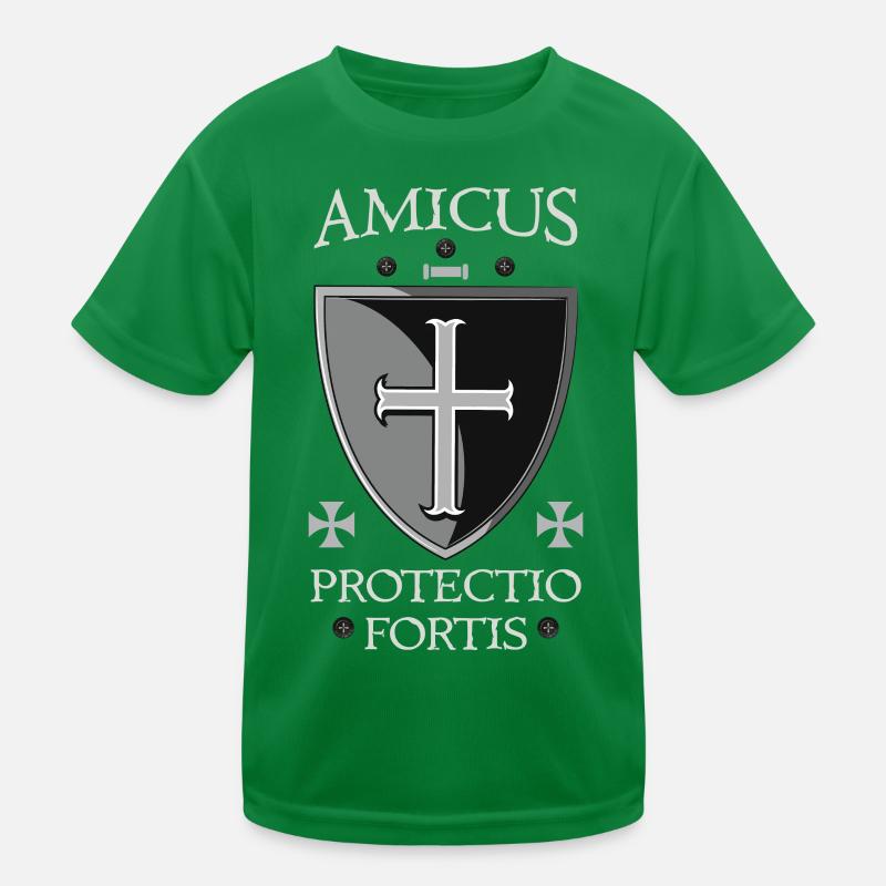 Templar Shield + Amicus Protectio Fortis Kids Functional T-Shirt