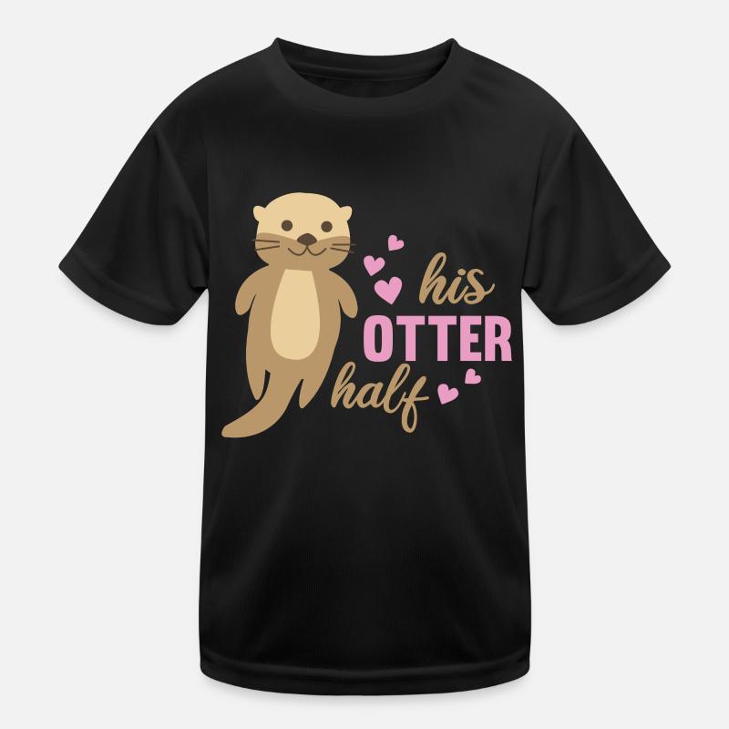 his otter half süße otter lieben romantisch Herz Kinder Funktions-T-Shirt