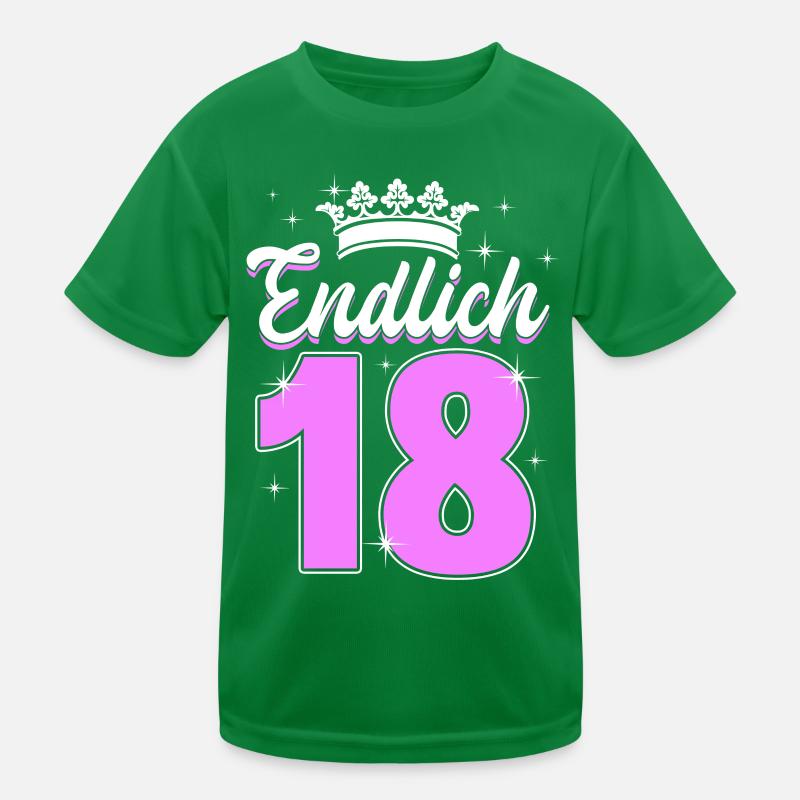 Endlich 18 Kinder Funktions-T-Shirt