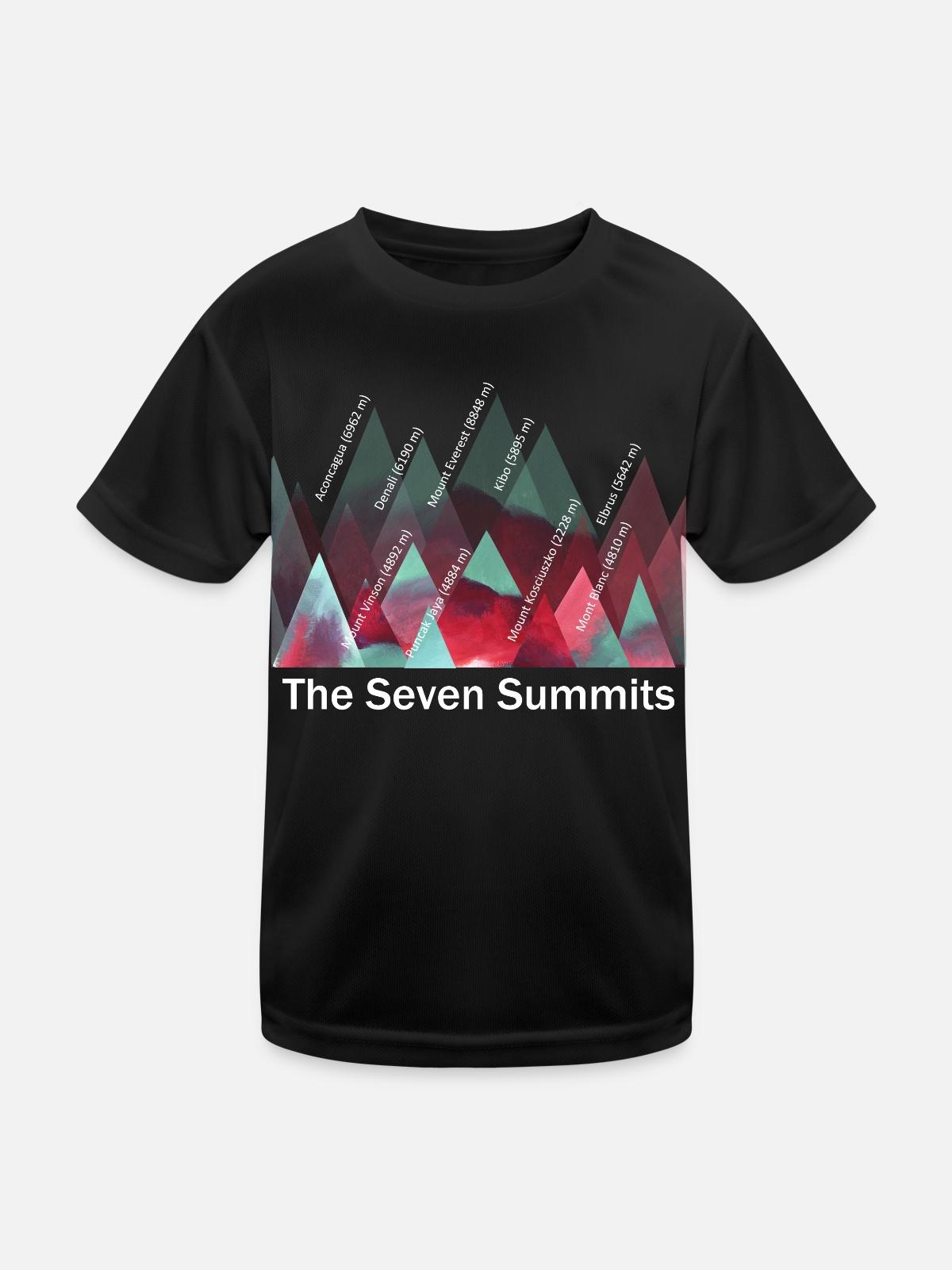 Seven Summits - Kids Functional T-Shirt - black - Front