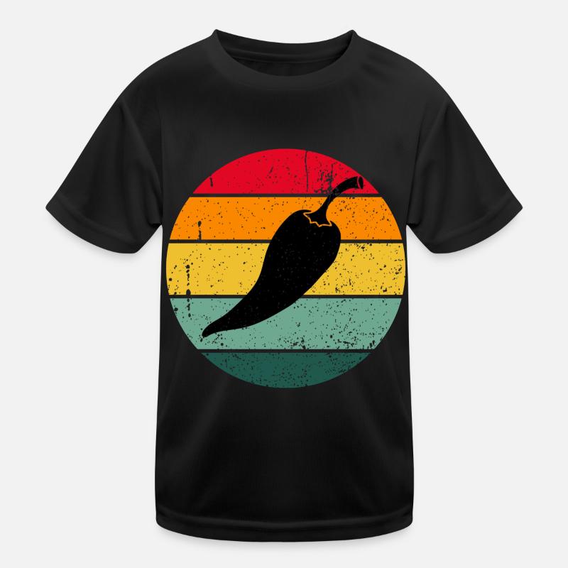 Vintage Retro Chilli Piment cadeau Piment T-shirt sport Enfant