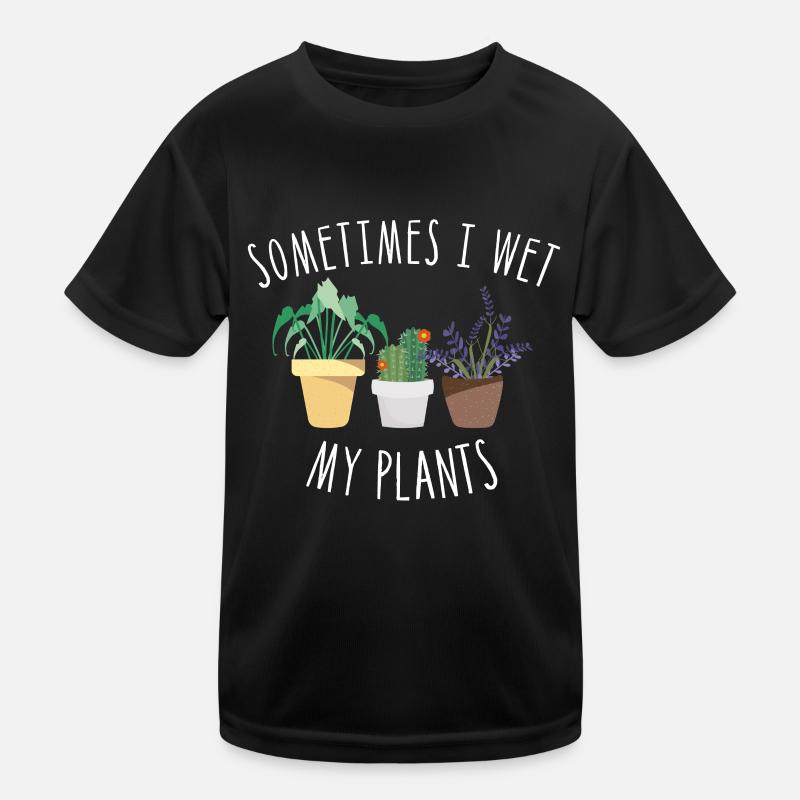 Hobby Gardener Watering Plants Word Game Funny Kids Functional T-Shirt