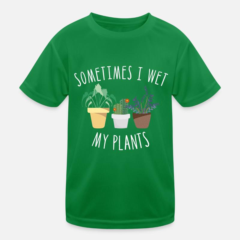 Hobbygärtner Gießen Pflanzen Wortspiel Lustig Kinder Funktions-T-Shirt