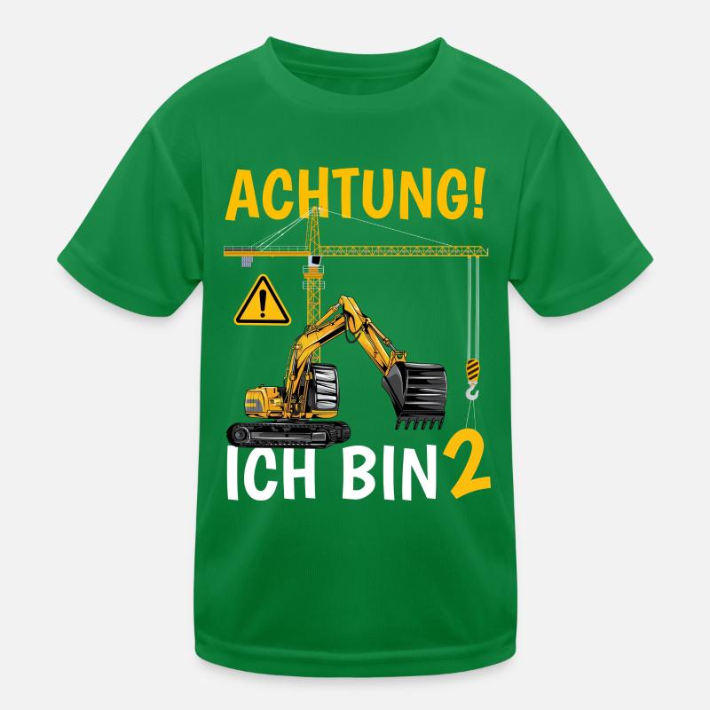 Achtung Ich bin 2 Kinder Funktions-T-Shirt