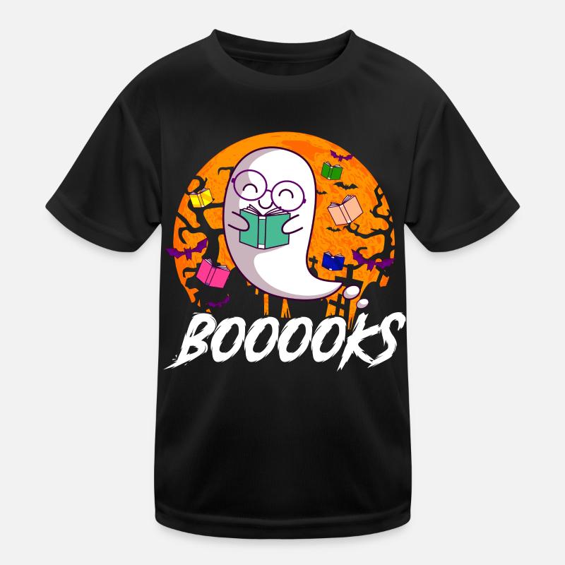 Bücherwurm Buch Lesen Geist Ghost Halloween Kinder Funktions-T-Shirt