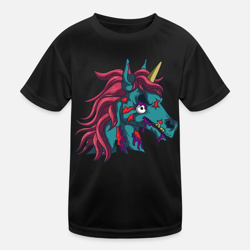 Zombiecorn Zombie Licorne Gothique Gothique Halloween T-shirt sport Enfant