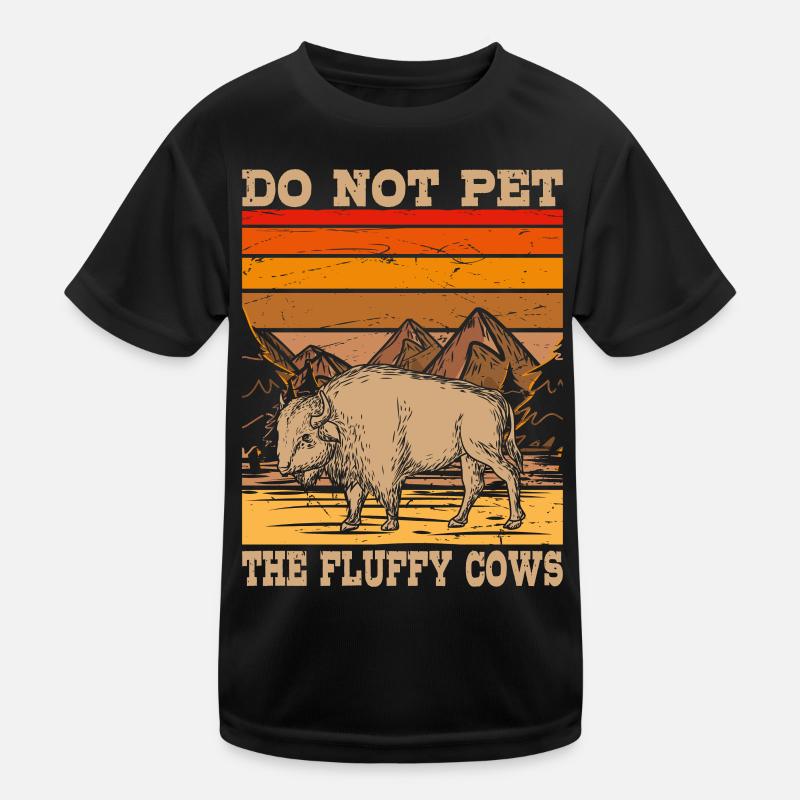 Bison Fluffy Cows Éleveur de bovins Éleveur T-shirt sport Enfant