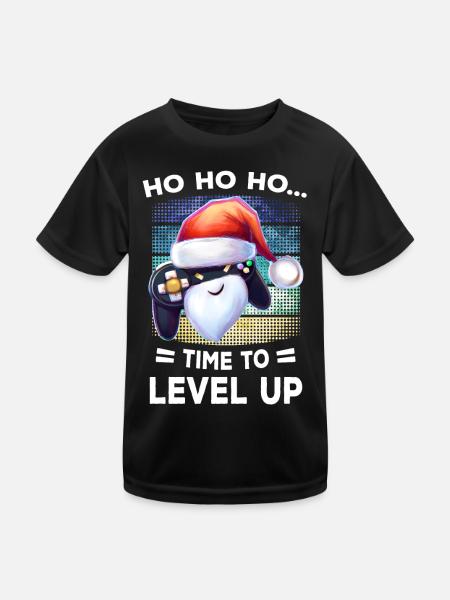 Contrôleur de jeu de Noël Gamer Gamer Cadeau - T-shirt sport Enfant - noir - Devant